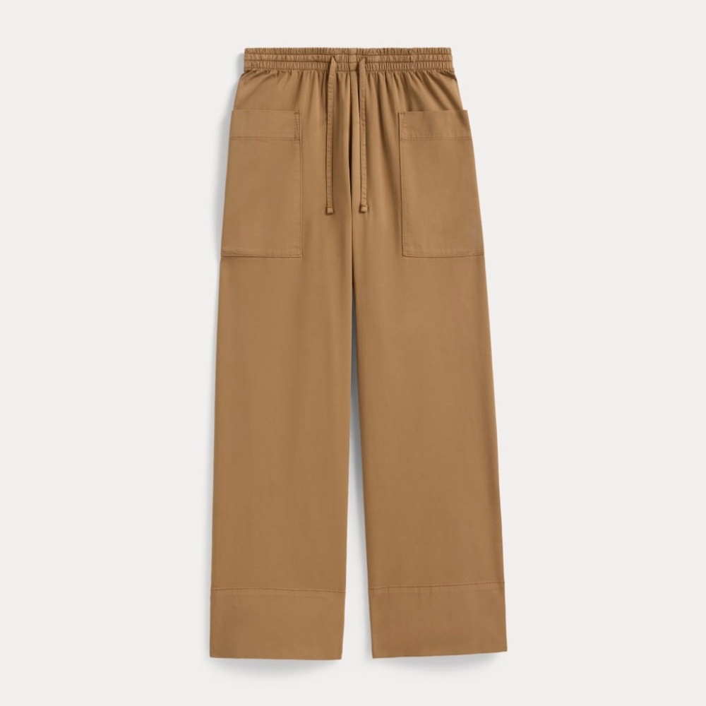 Everlane Tan Wide-Leg Trousers